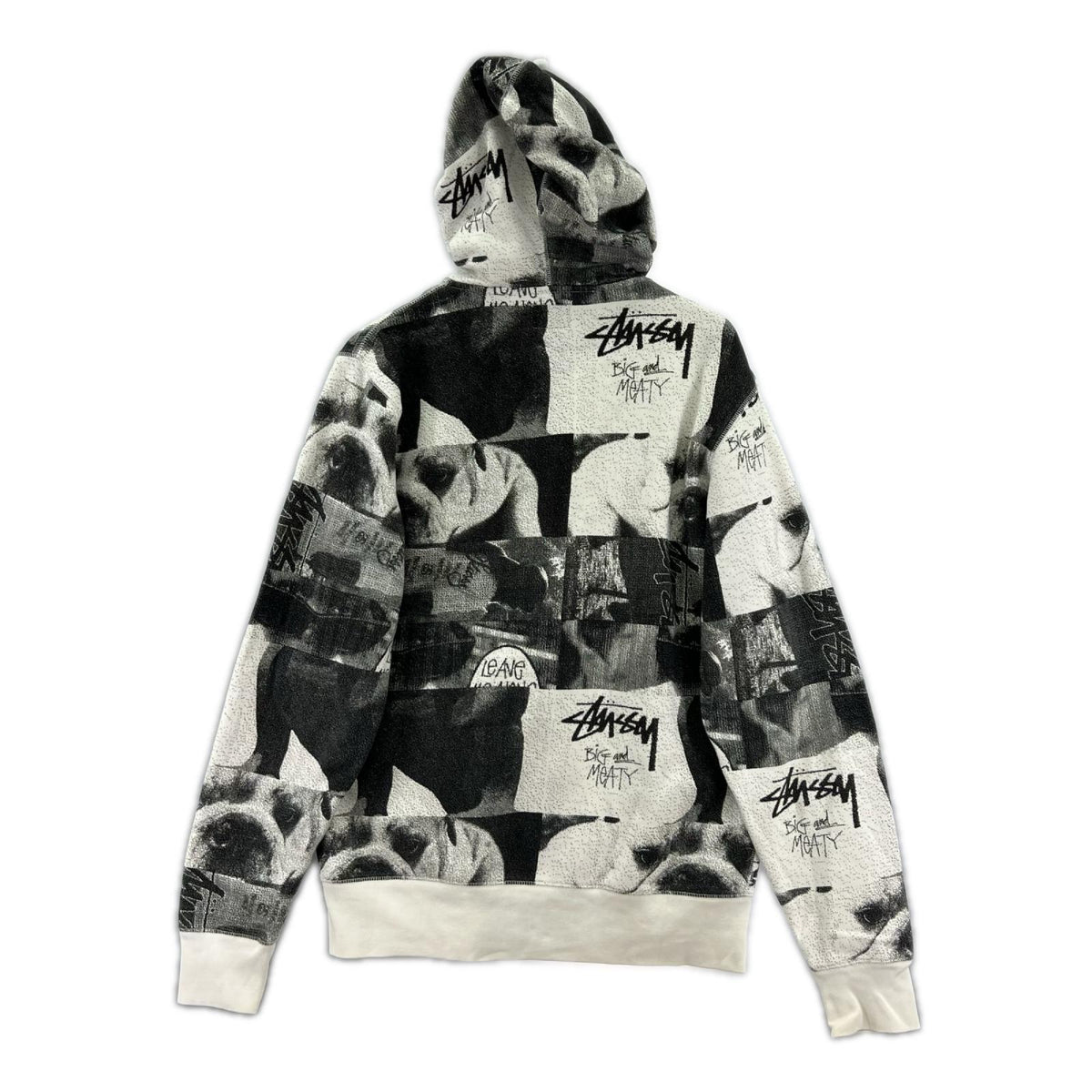 パーカー STUSSY 総柄コラージュジップパーカー M