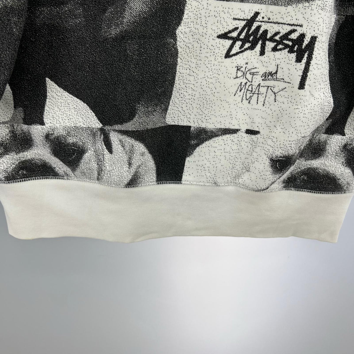 パーカー STUSSY 総柄コラージュジップパーカー M