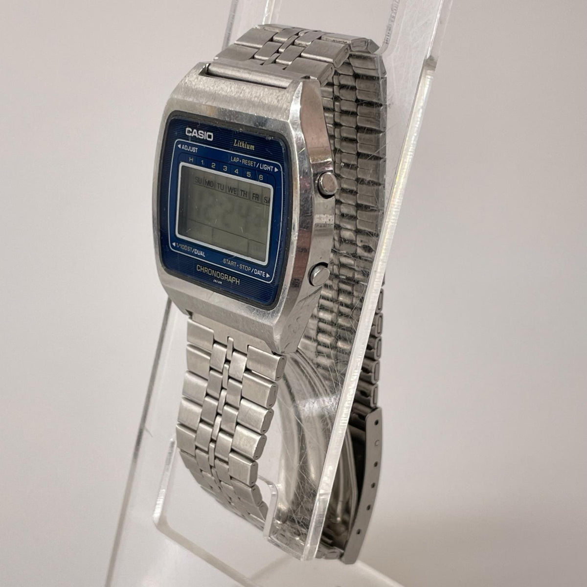 腕時計 70-80s 95QS-42 オールドカシオ クオーツ ネイビー