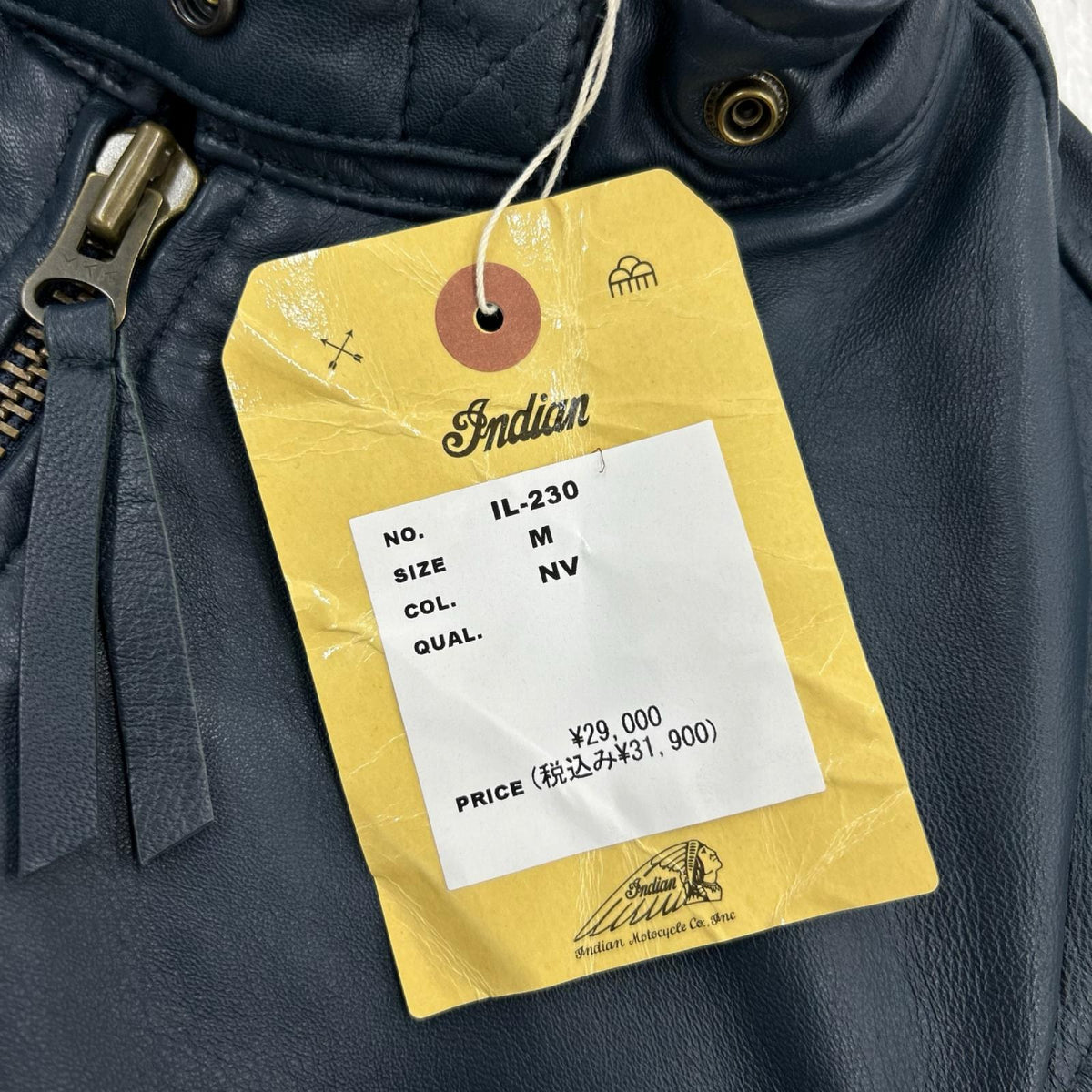 レザージャケット LAMB LEATHER JACKET 紺 M