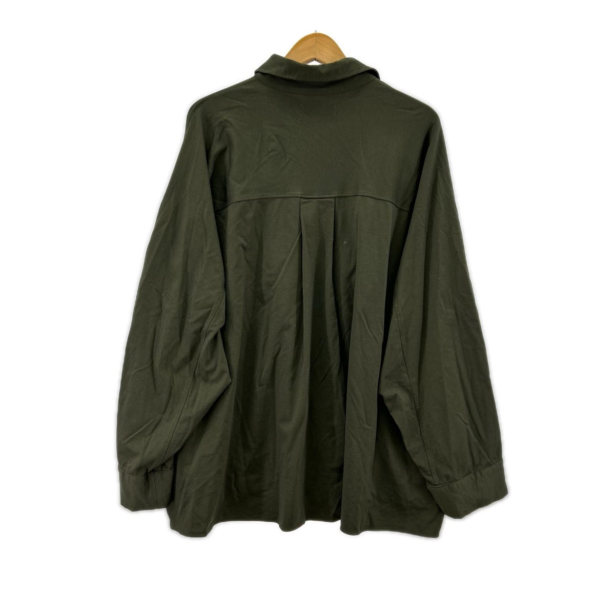 長袖シャツ Viscose Ponte L/S Yoke Sleeve Shirt/緑 グリーン