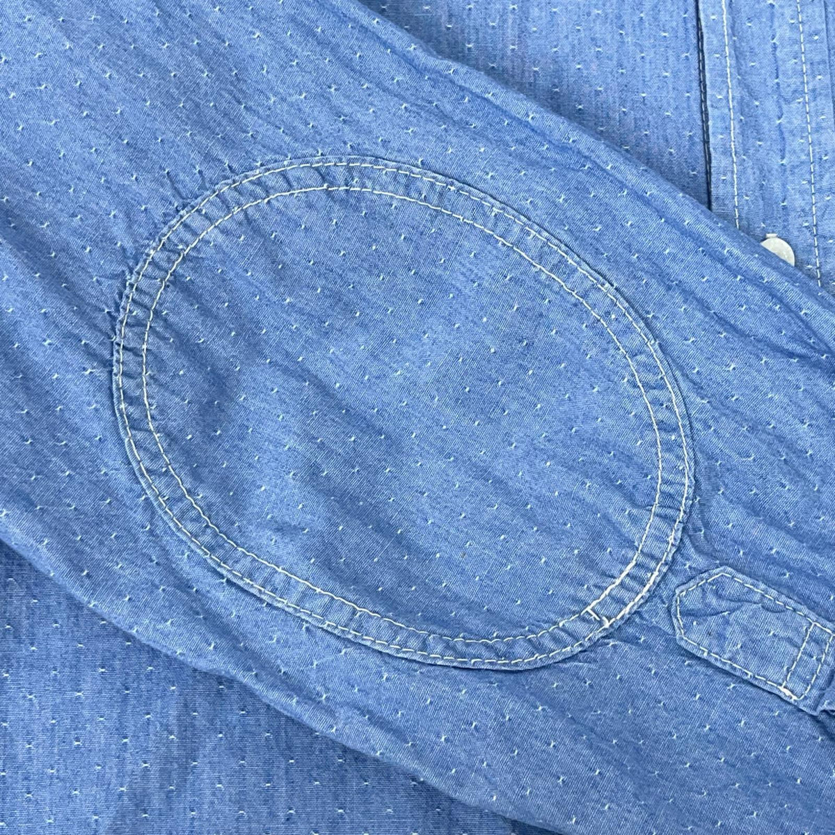 長袖シャツ EVISU ボタンダウンシャツ size42 ブルー 42