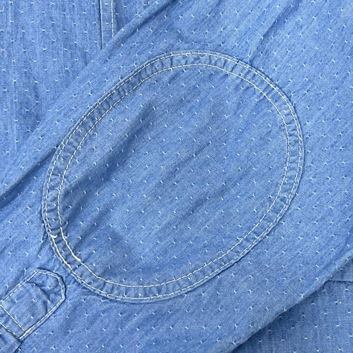 長袖シャツ EVISU ボタンダウンシャツ size42 ブルー 42