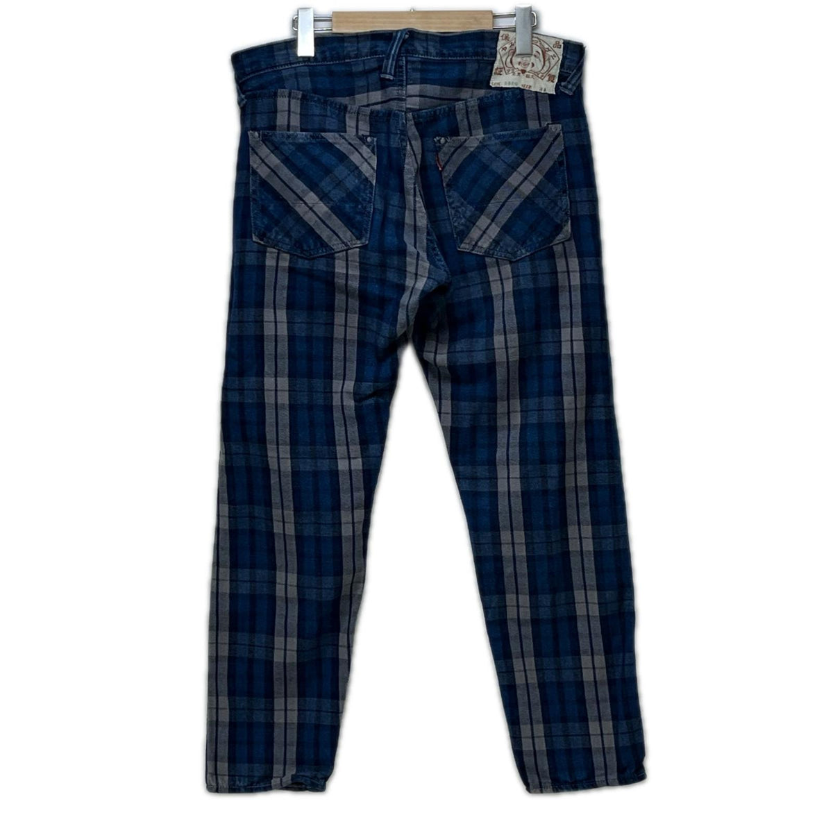 デニムパンツ EVISU LOT.5500 チェックデニムパンツ size34 インディゴ 34