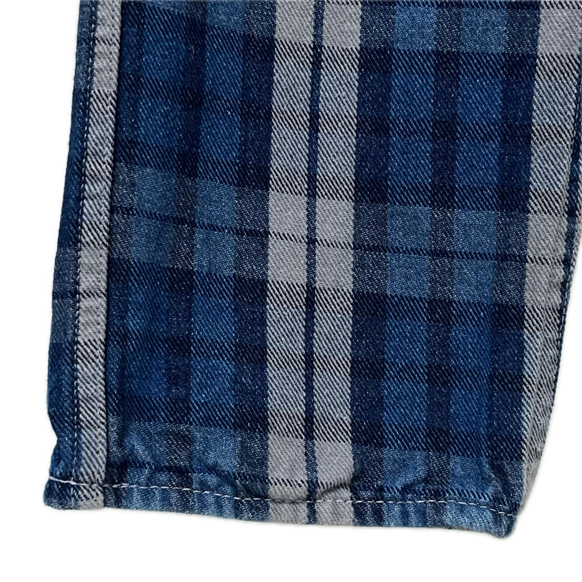 デニムパンツ EVISU LOT.5500 チェックデニムパンツ size34 インディゴ 34