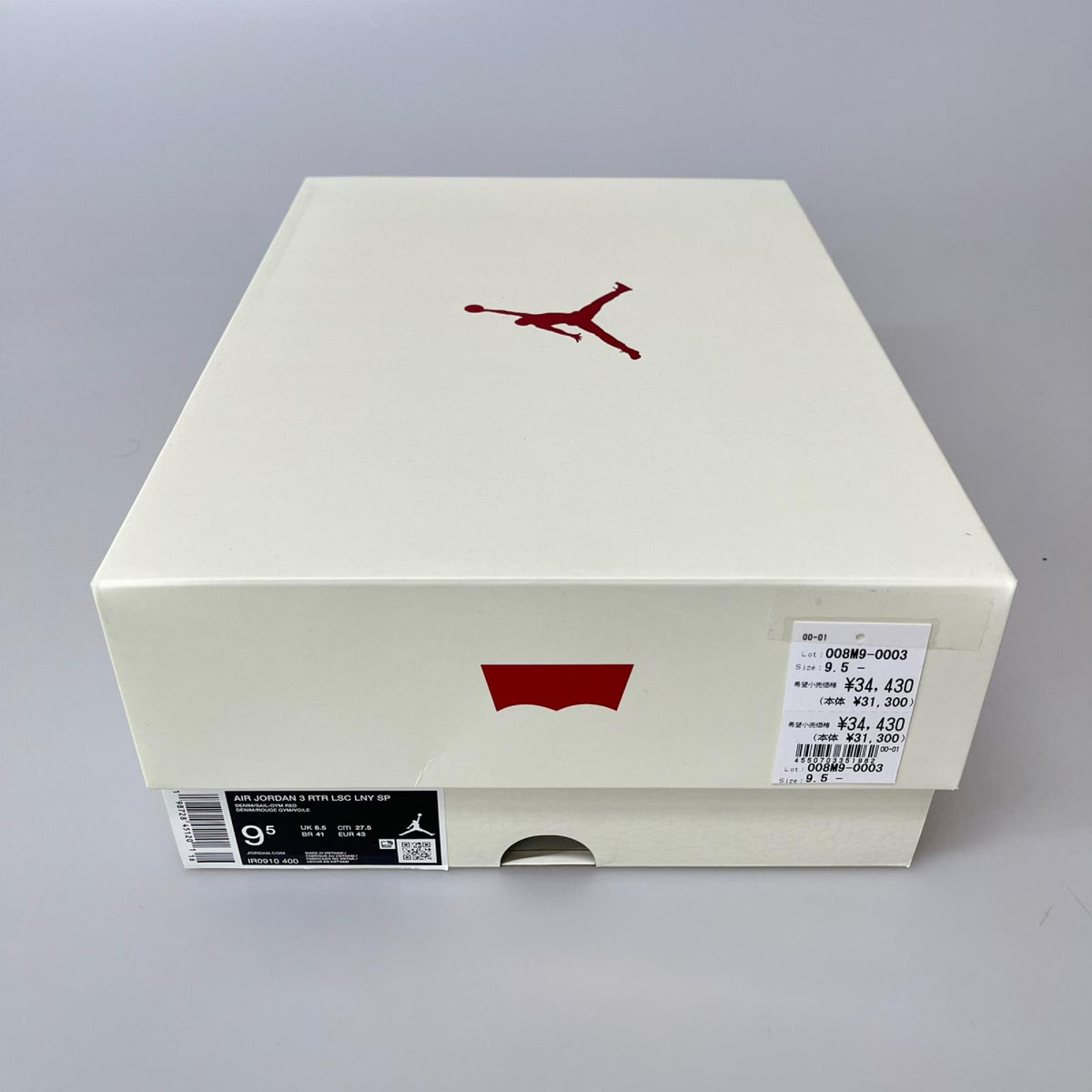 スニーカー ×LEVI'S AIR JORDAN 3 RETRO ECRU DENIM 27.5cm (US9 1/2 UK9 EU45)