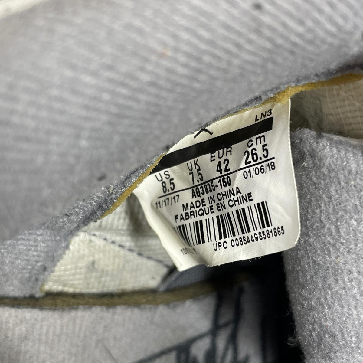 スニーカー AIR JORDAN 3 RETRO TINKER HATFIELD(26.5) 26.5cm (US8 1/2 UK8 EU43)