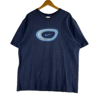 半袖Tシャツ NIKE 00s センタースウォッシュ バックプリント S/STee 紺 (XL) ネイビー