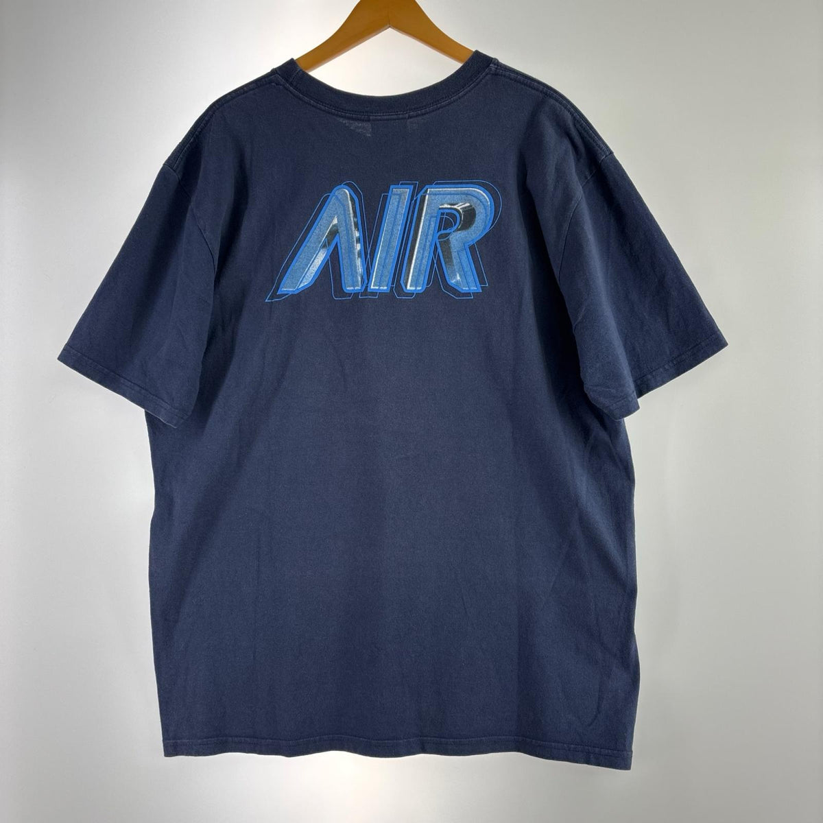 半袖Tシャツ NIKE 00s センタースウォッシュ バックプリント S/STee 紺 (XL) ネイビー