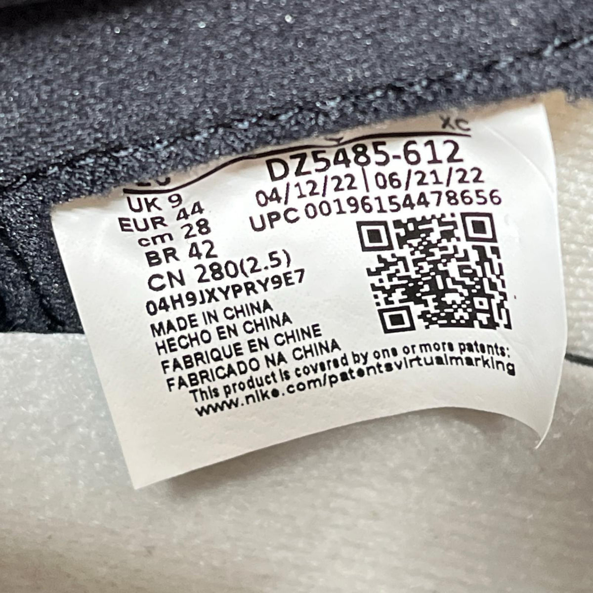 スニーカー AJ1 RETRO HIGH OG CHICAGO LOST & FOUND 28cm (US10 UK9 1/2 EU46)