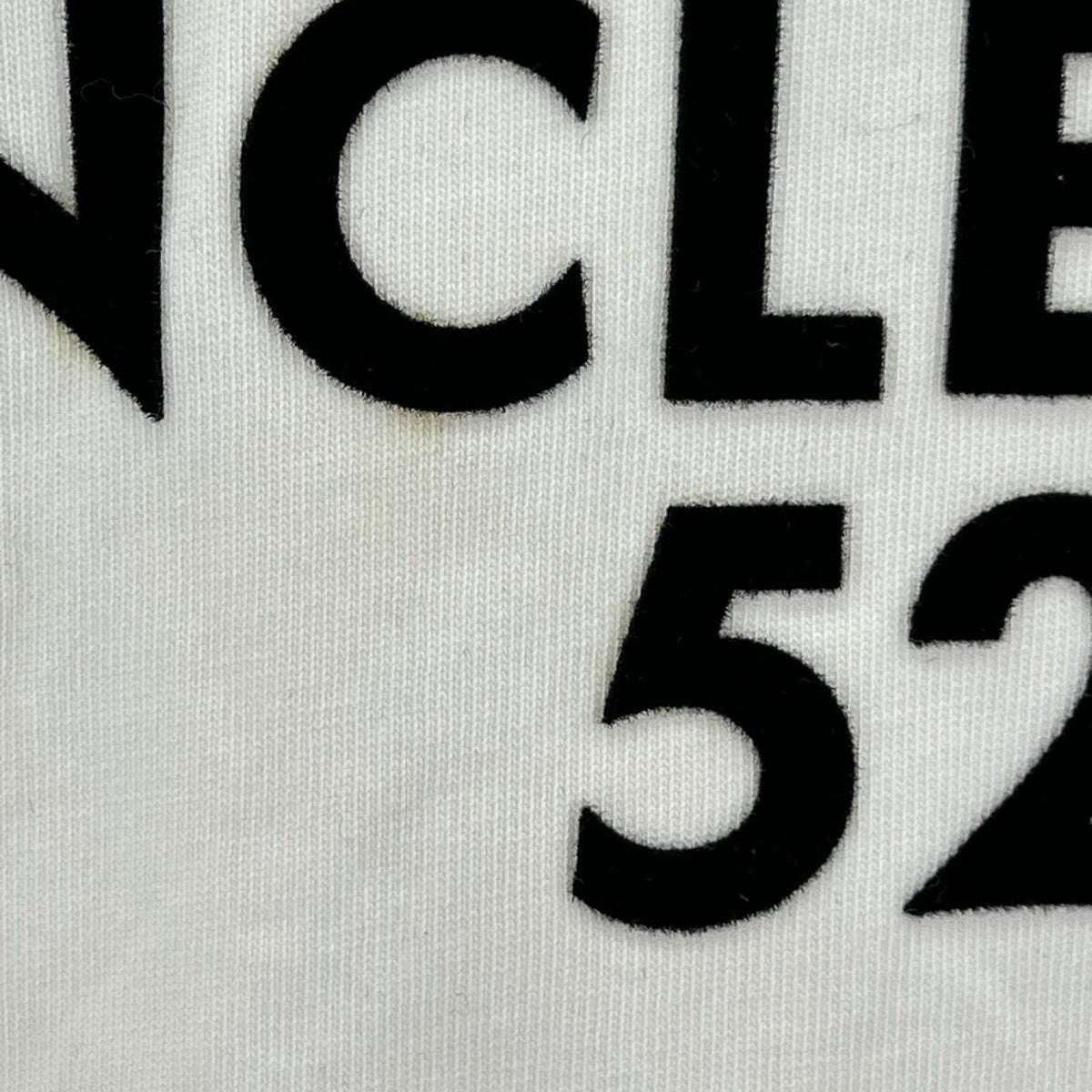 長袖Tシャツ LS T-SHIRT フロッキープリント 白 S S ホワイト