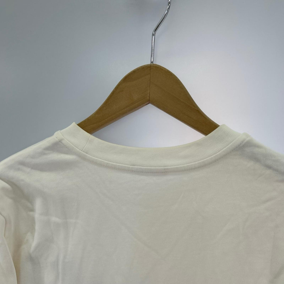 長袖Tシャツ LS T-SHIRT フロッキープリント 白 S S ホワイト