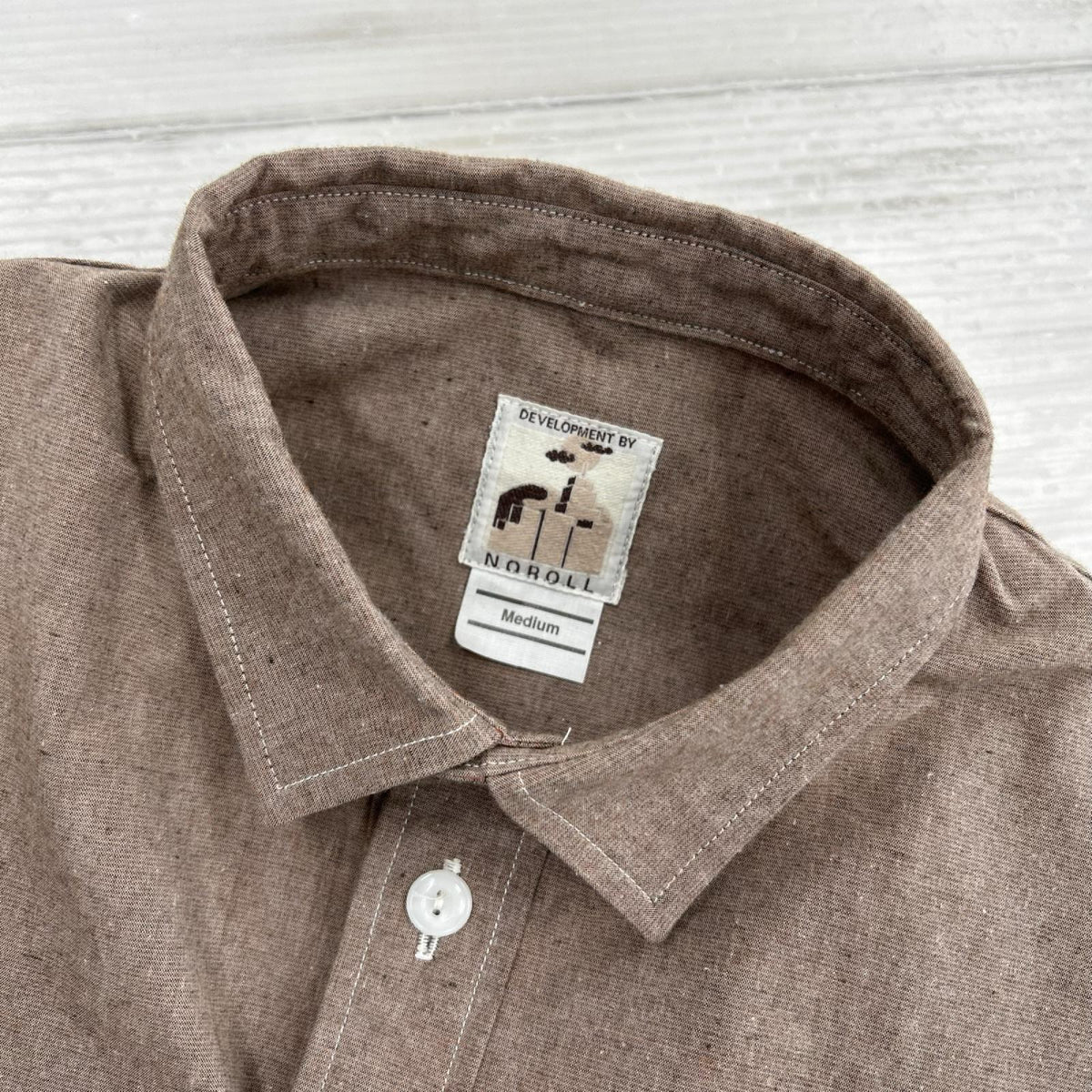 長袖シャツ NOROLL 25AW WOOL N WEATHER SHIRT (M) M ブラウン