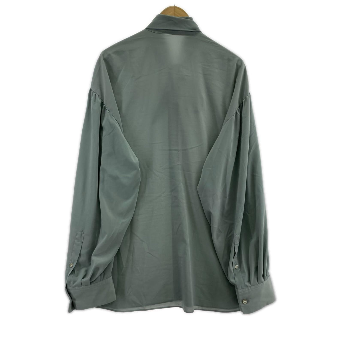 長袖シャツ GATHER BOW COLLAR SHIRT 44 46