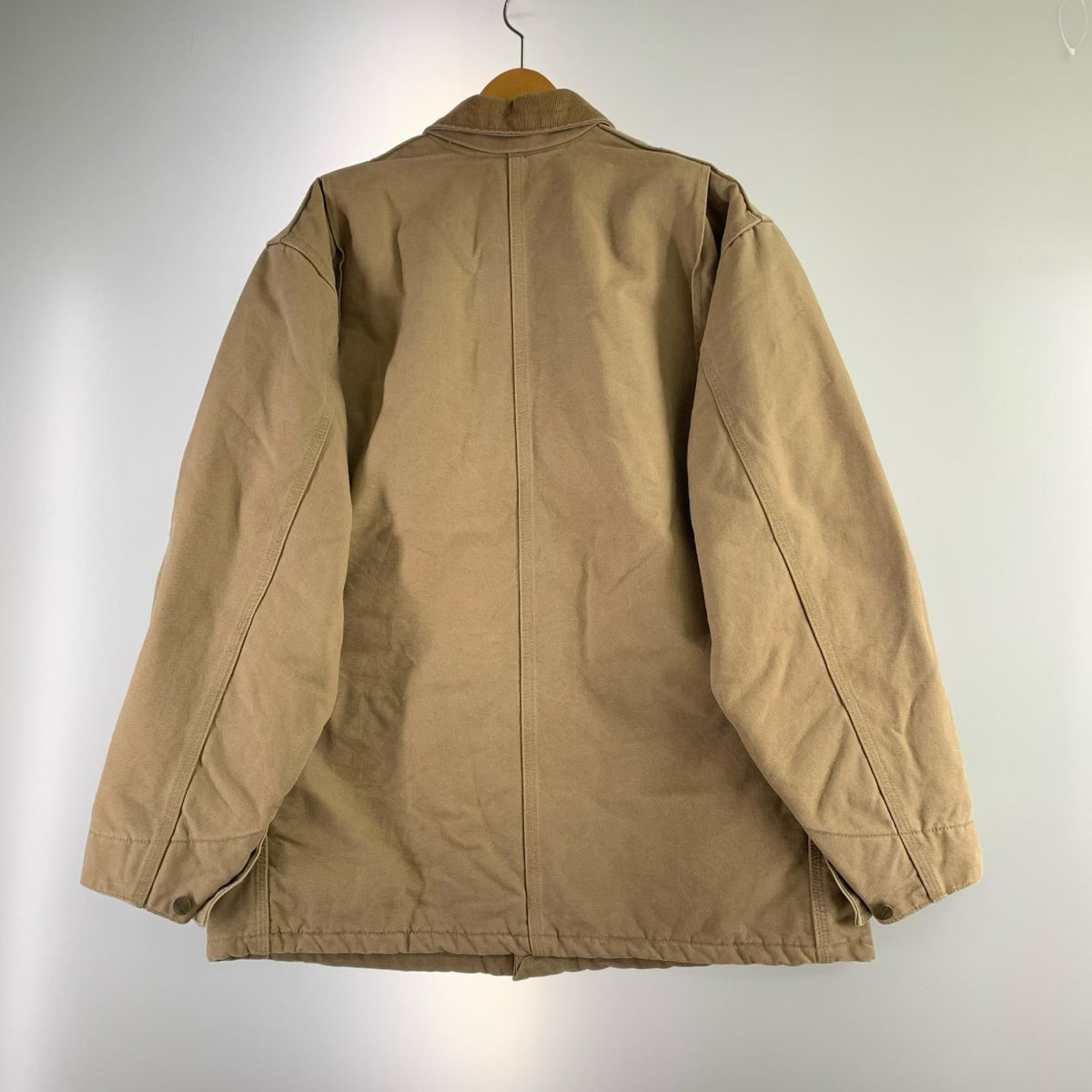 ジャケット 90s USA製 ダック地チョアコート 茶 (L) L ブラウン