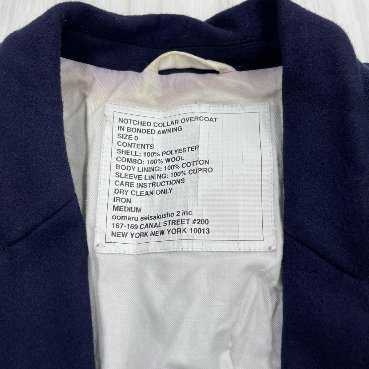 ジャケット OVERCOAT チェスターコート 0 紺 0 ネイビー