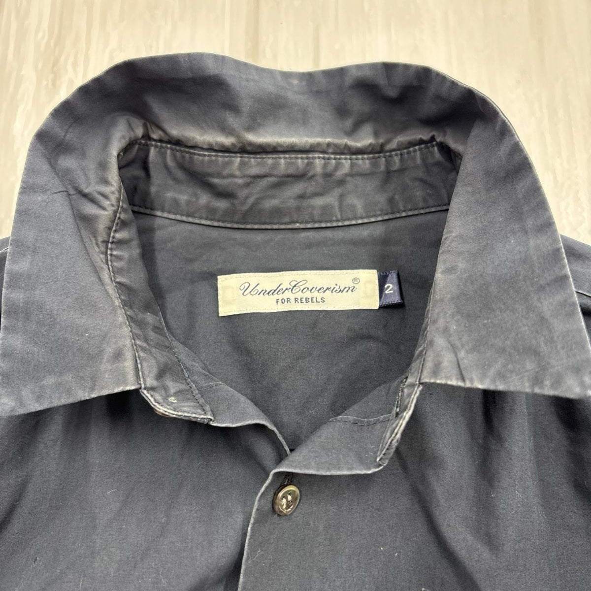 長袖シャツ UNDERCOVER コットンシャツ A4405 紺 (2) 2 ネイビー