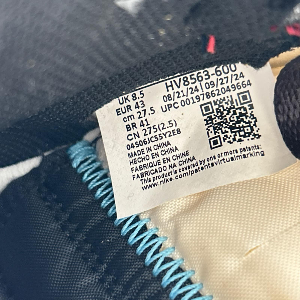 スニーカー NIKE×UNION Air Jordan 1 Retro High OG Chicago/Shadow HV8563-600 (27.5) 27.5cm (US9 1/2 UK9 EU45)