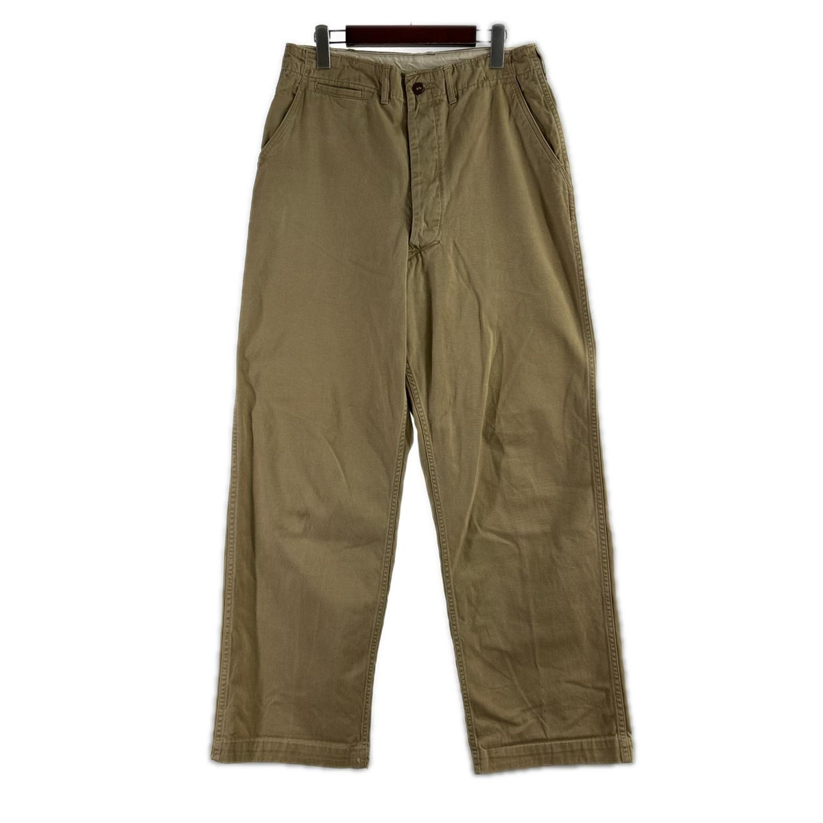 パンツ 40s U.S.ARMY M-43 チノパン W34 ガスフラップ付き ベージュ 34 ベージュ