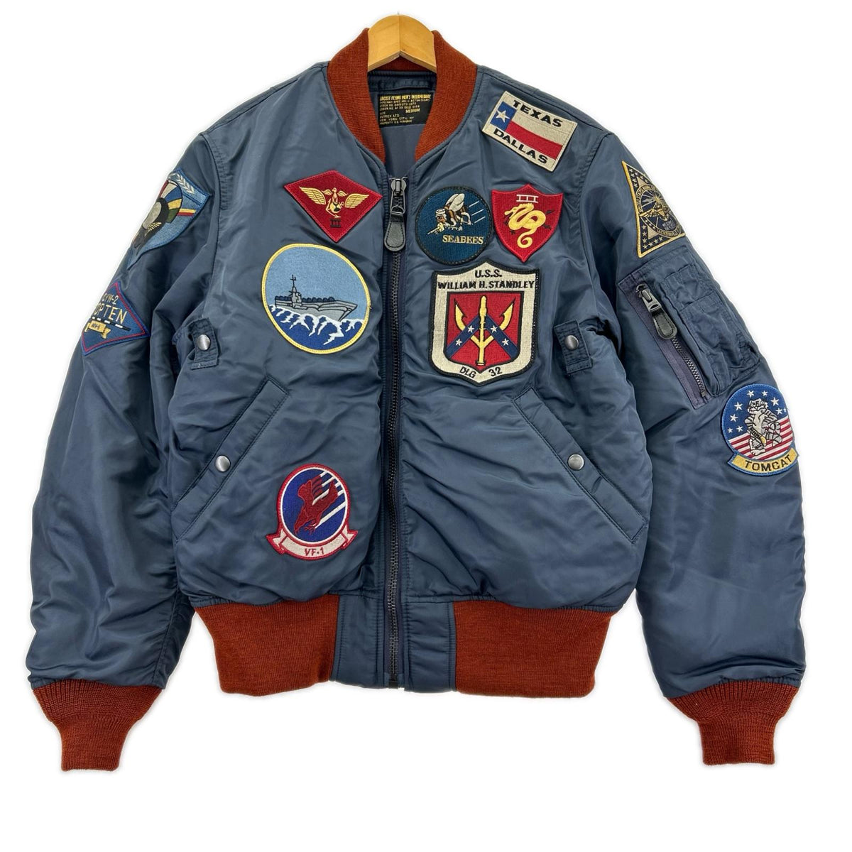 ジャケット TOP GUN MA-1 CUSTOM 紺(M) M ネイビー