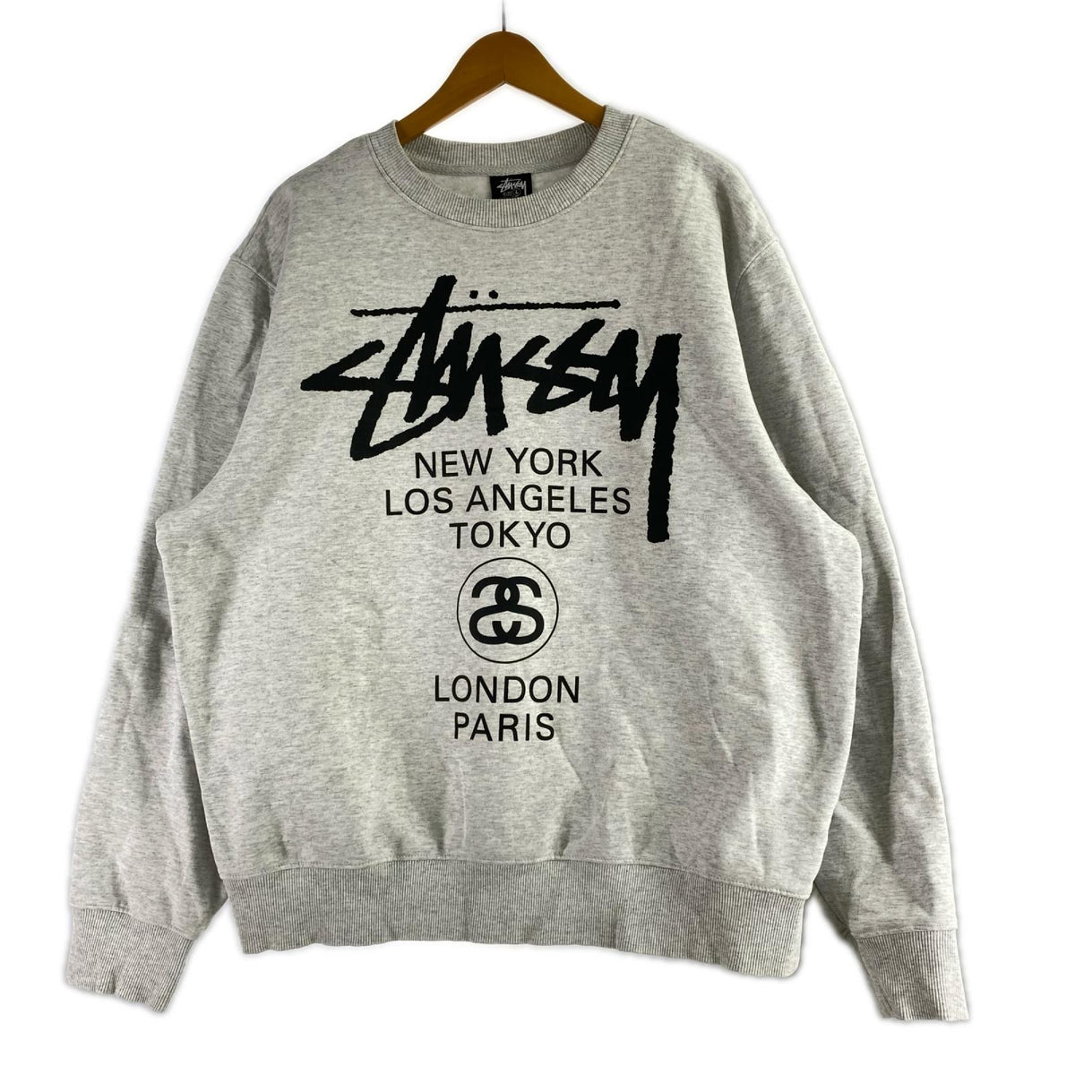 スウェット STUSSY WORLD TOUR スウェット グレー (L) L グレー