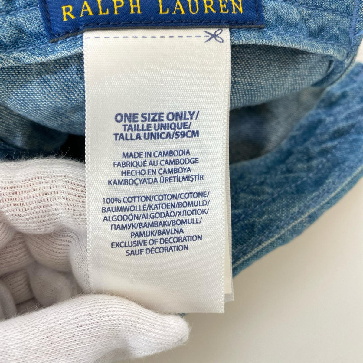 キャップ POLO RALPH LAUREN ポニー刺繍 デニムキャップ