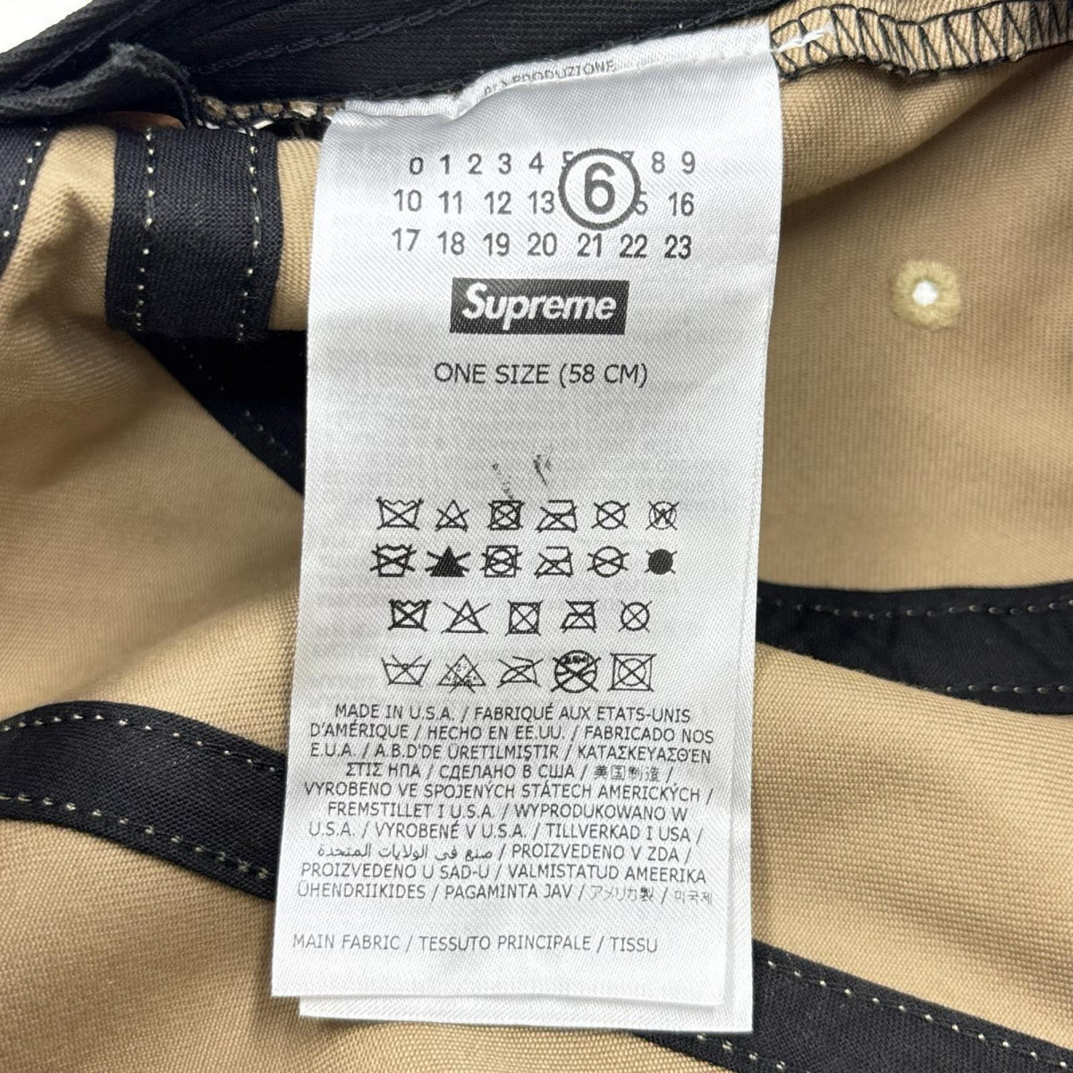 キャップ ×MM6 24SS Painted Camp Cap 黒 ブラック