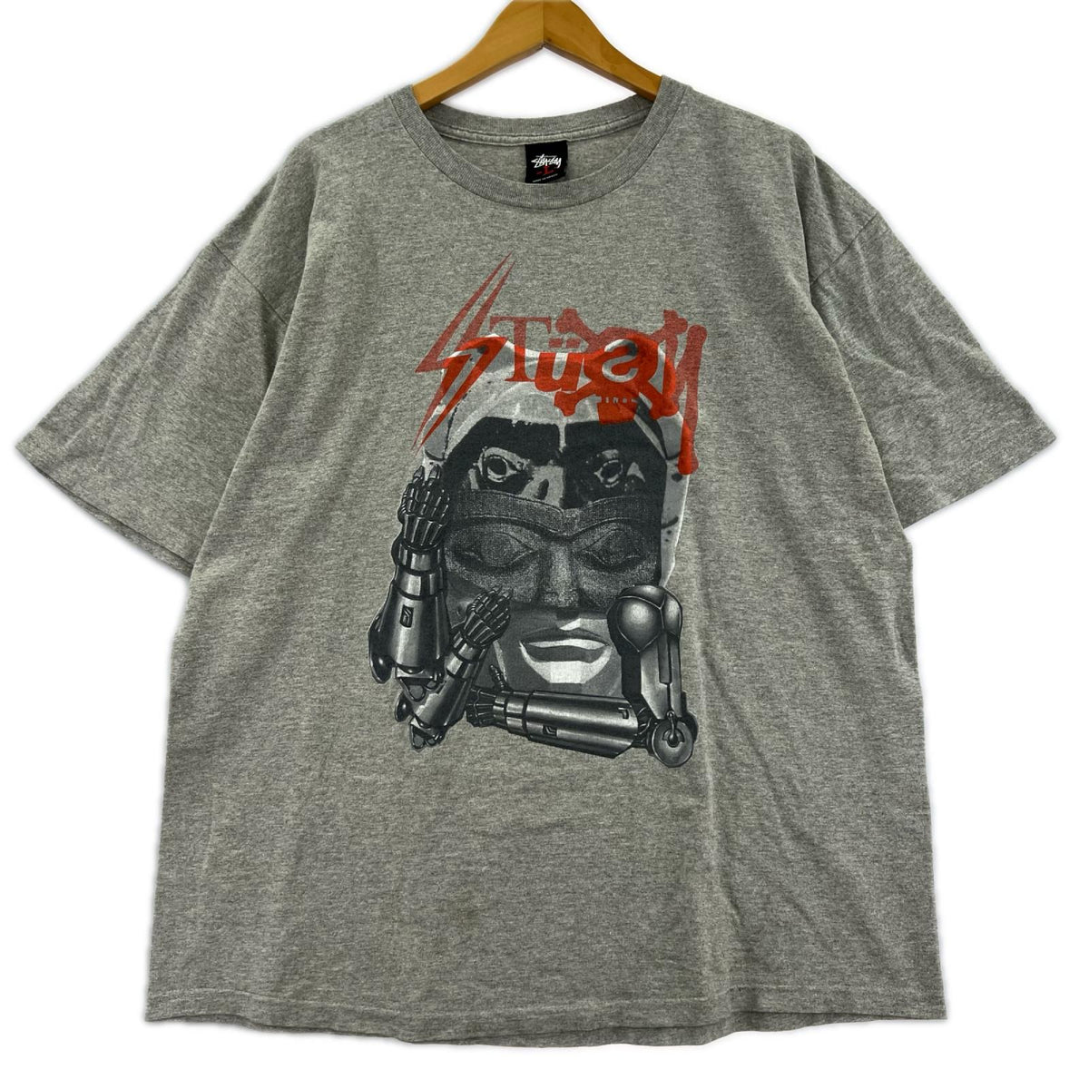 半袖Tシャツ 00s 謎のプリント Tシャツ(L) グレー L グレー