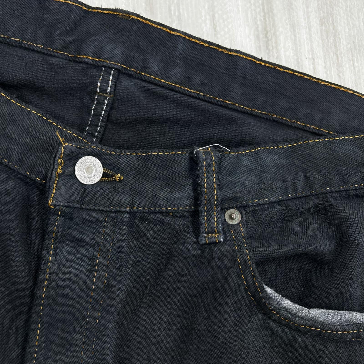 デニムパンツ 80~90s 501 USA製 後染め 38 ブラック