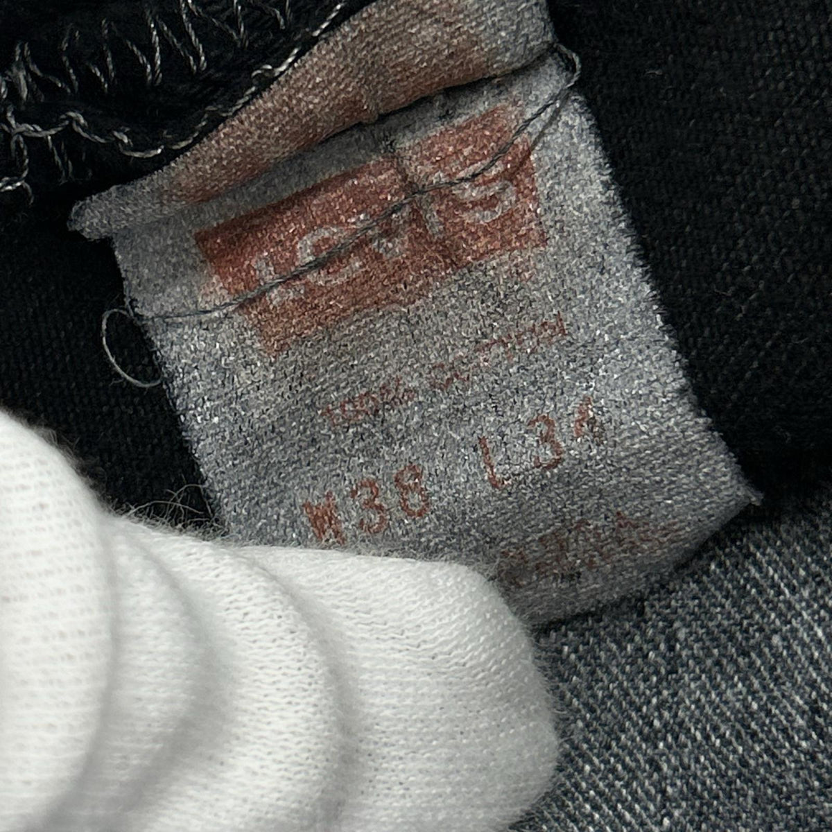 デニムパンツ 80~90s 501 USA製 後染め 38 ブラック