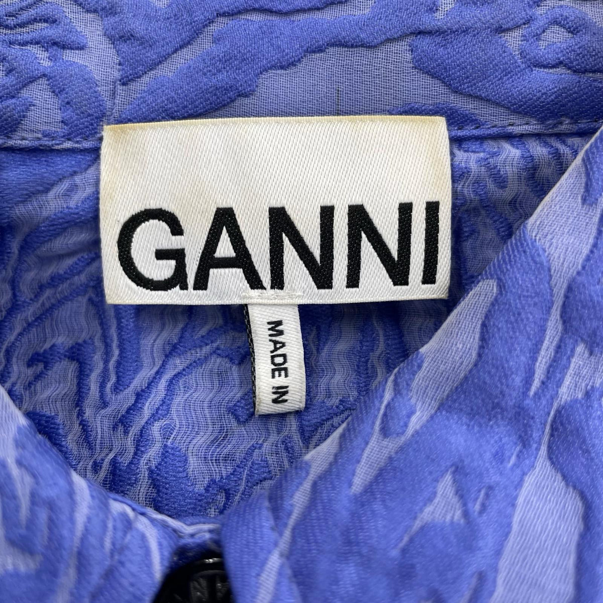 ジャケット GANNI 3D ジャガードシャツジャケット パープル