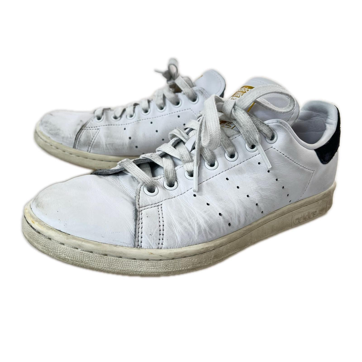 スニーカー stan smith 白 スウェード 黒 (27.5) 27.5cm (US9 1/2 UK9 EU45) ホワイト