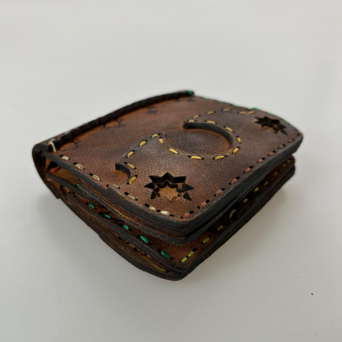 コンパクトウォレット レザー 二つ折り財布 茶 ブラウン