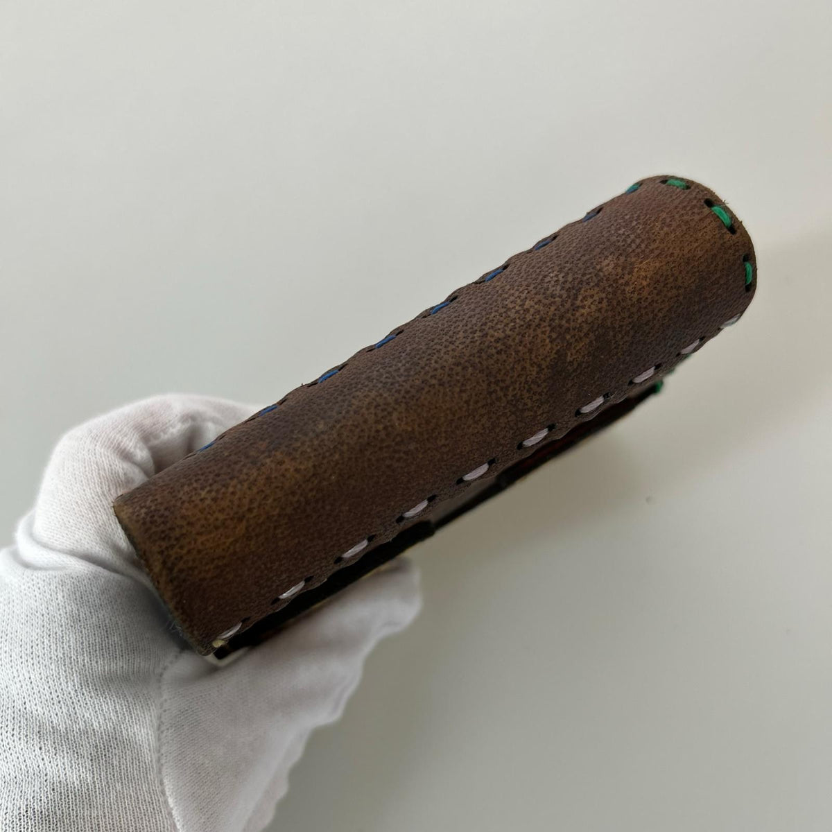 コンパクトウォレット レザー 二つ折り財布 茶 ブラウン