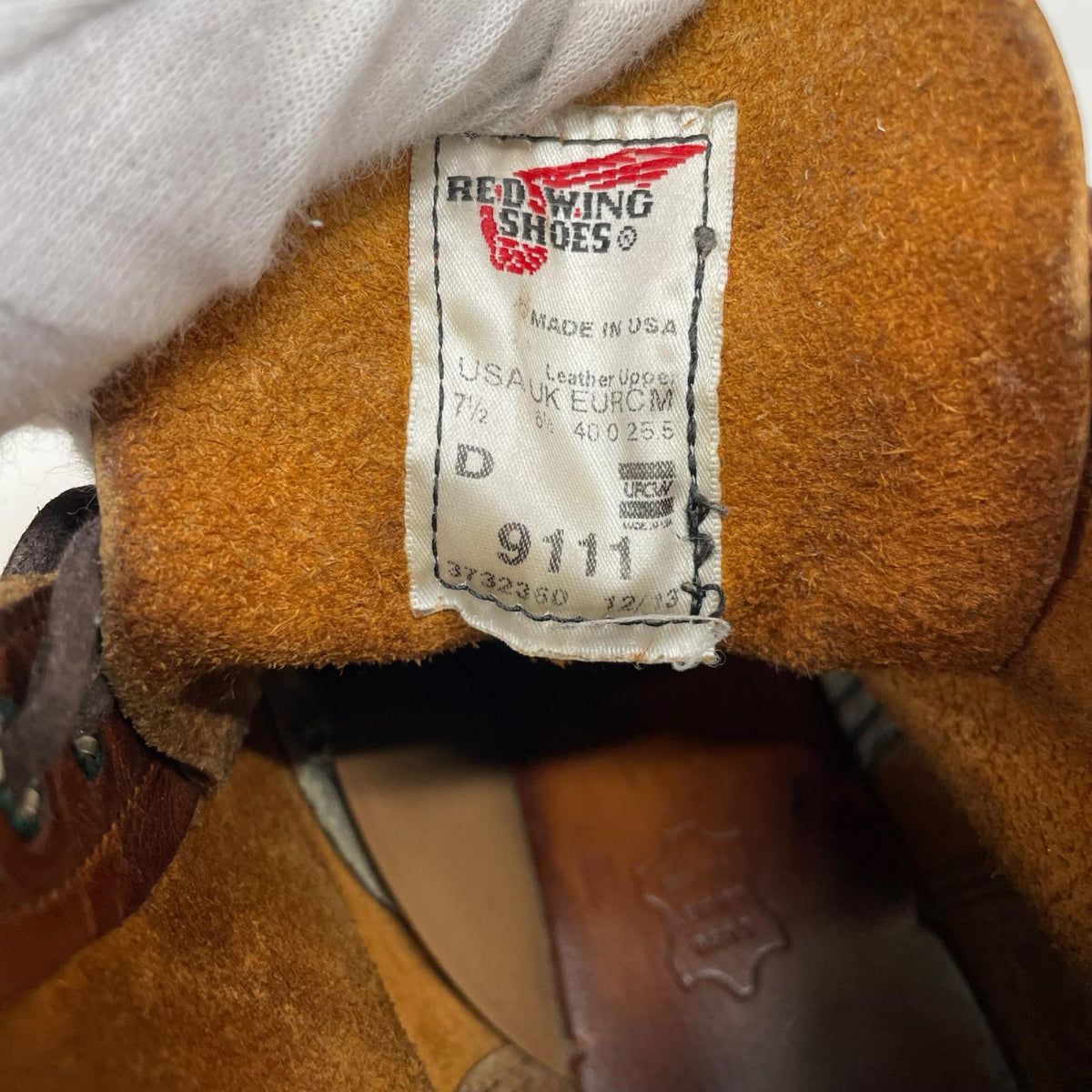 ブーツ RED WING 9111 6インチ プレーントゥブーツ 25.5cm (US7 1/2 UK7 EU41) ブラウン