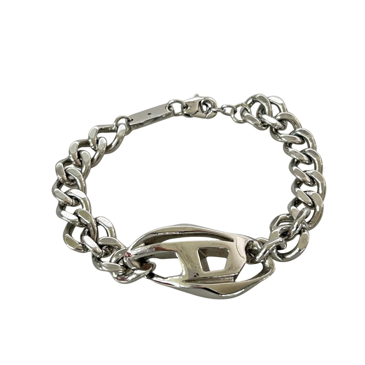 ブレスレット DIESEL Oval D Curve Chain Bracelet DX1432040 シルバー