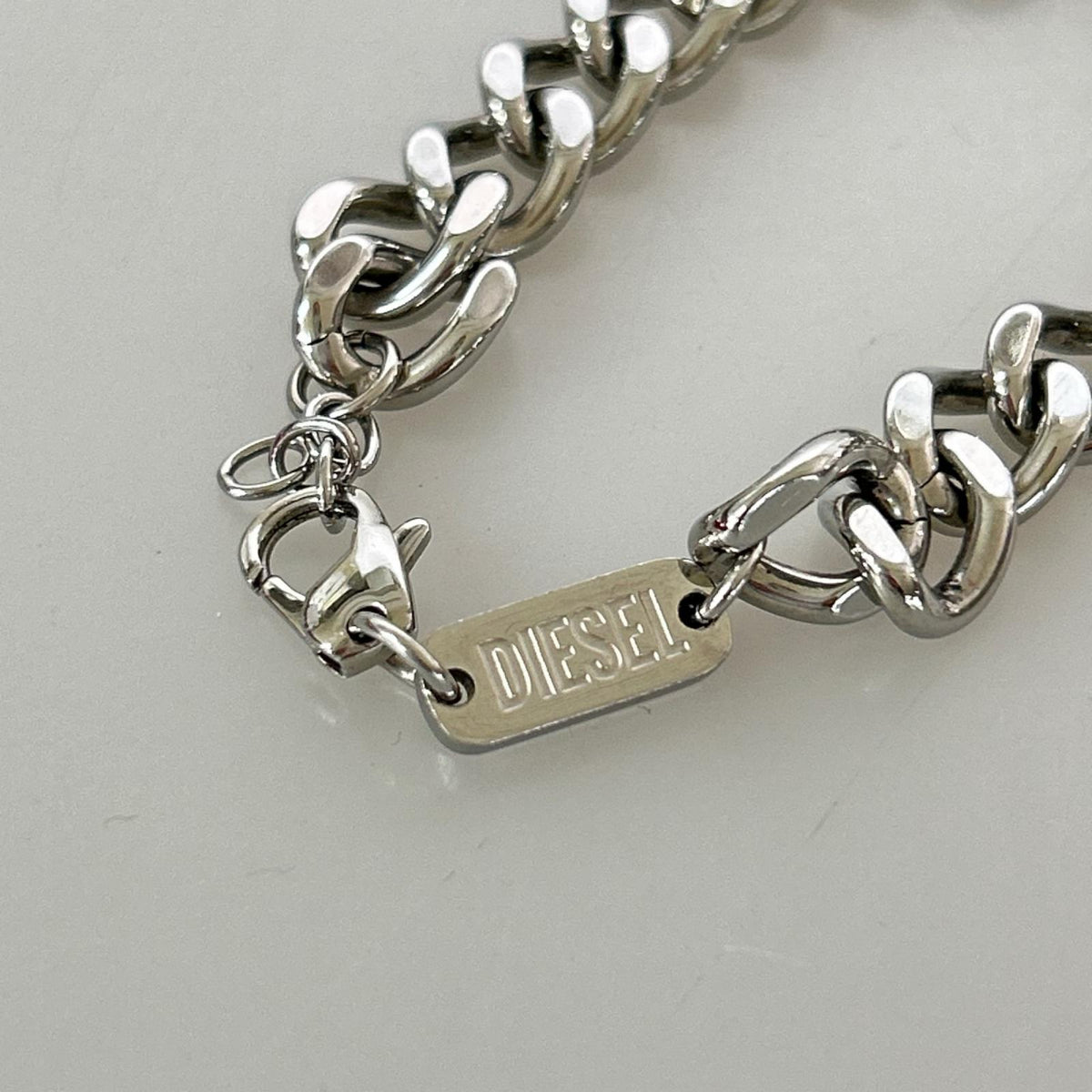 ブレスレット DIESEL Oval D Curve Chain Bracelet DX1432040 シルバー