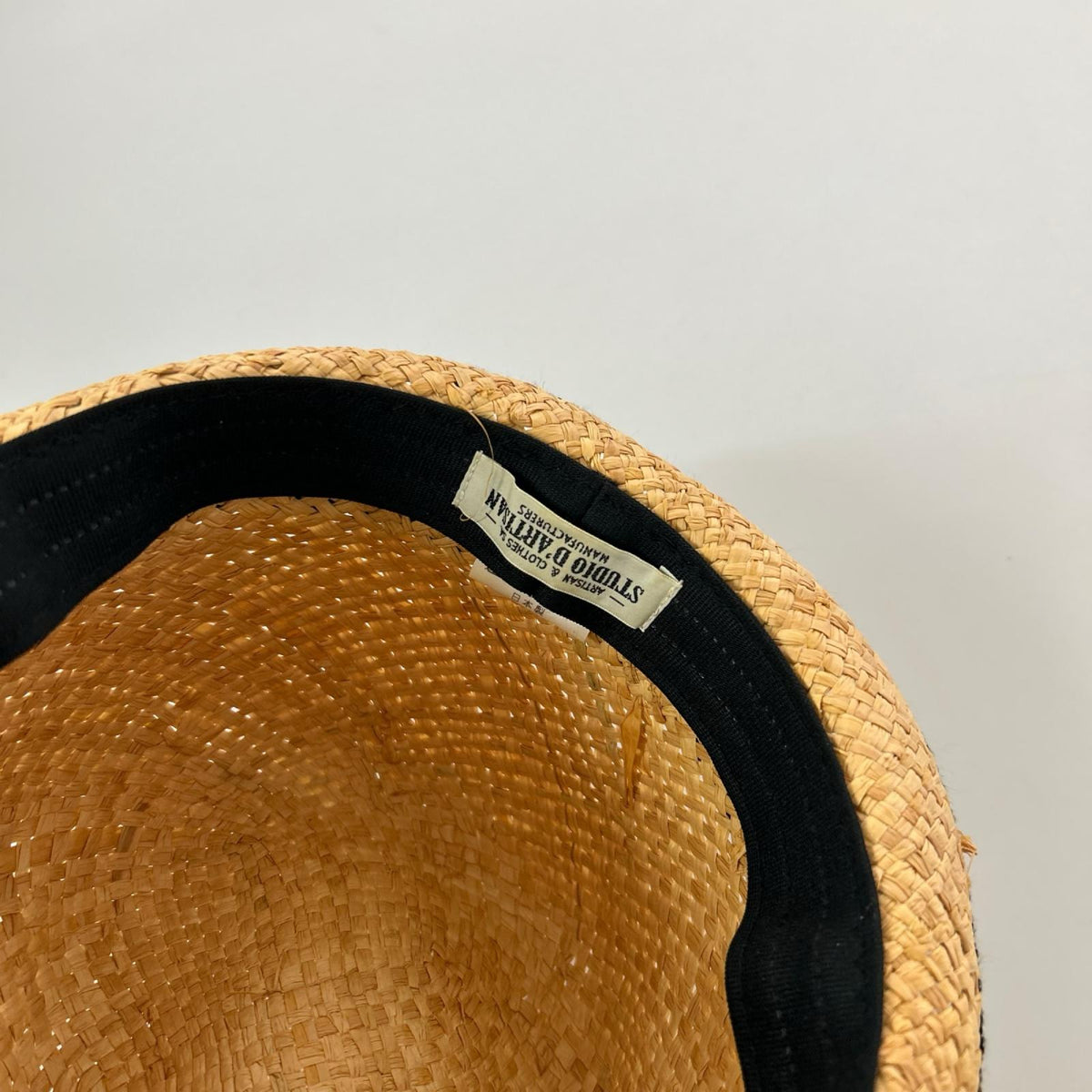 ハット STUDIO D’ARTISAN 麦ワラハット ベージュ