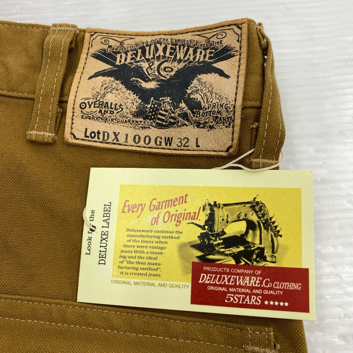 ショートパンツ DELUXEWARE SHORT BOTTOM BEIGE DX100G (W32) 32 ブラウン