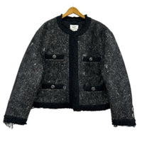 ジャケット doublet RECYCLED FELT TWEED-STYLE JACKET M ブラック