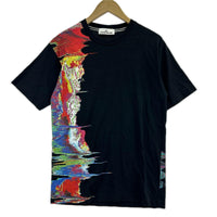半袖Tシャツ デジタルグラフTシャツ S ブラック