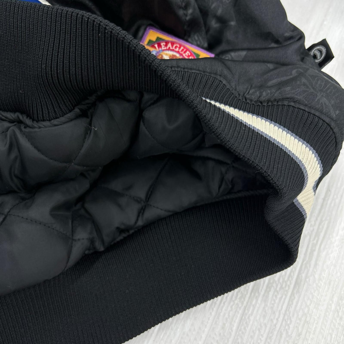 ジャケット negro league チームロゴワッペン 中綿 スタジャン 4XL