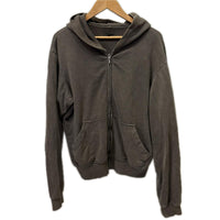 パーカー 24AW SHABBY FULL ZIPPED HOODIE 48 ブラウン