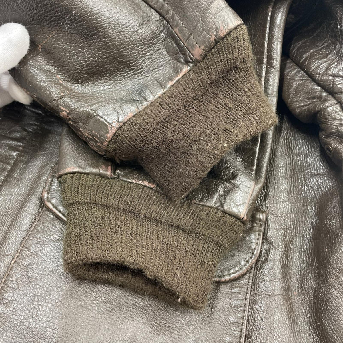 レザージャケット AVIREX A-2 馬革 kawasaki W650ワッペン付 size42 BRW ブラウン
