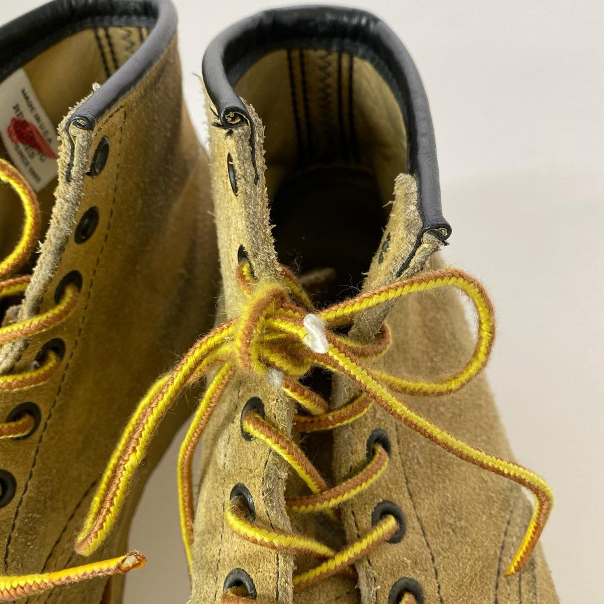ブーツ RED WING 90s アイリッシュセッター スエード 刺繍羽タグ 0271 size 7 1/2E 25.5cm ベージュ