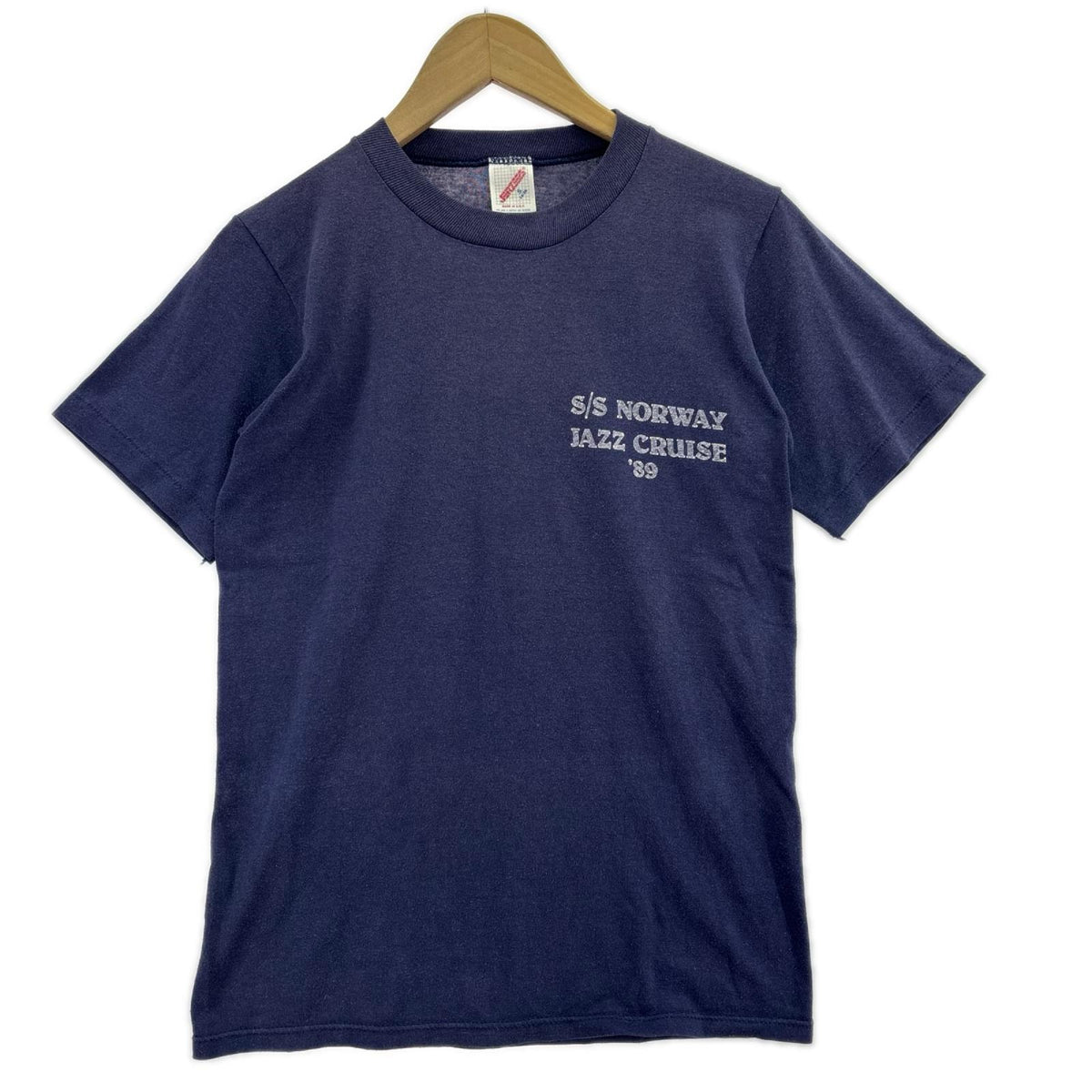 半袖Tシャツ 80s JERZEES まわしタグ シングルステッチ NVY S S ネイビー