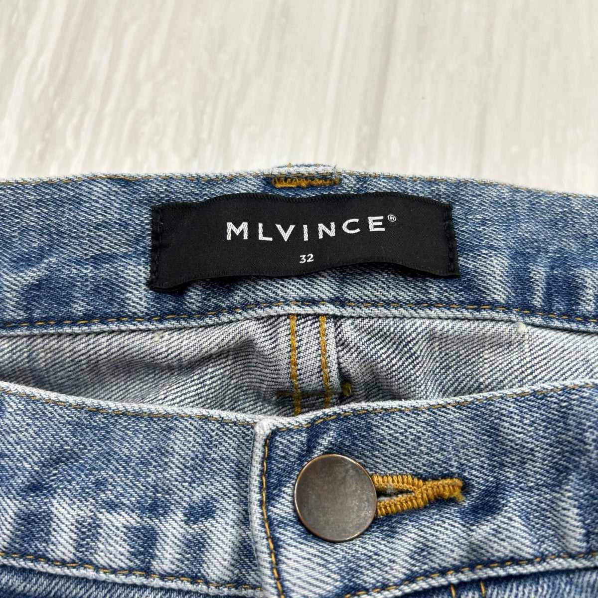 デニムパンツ MLVINCE/クラッシュデニム 32 ブルー