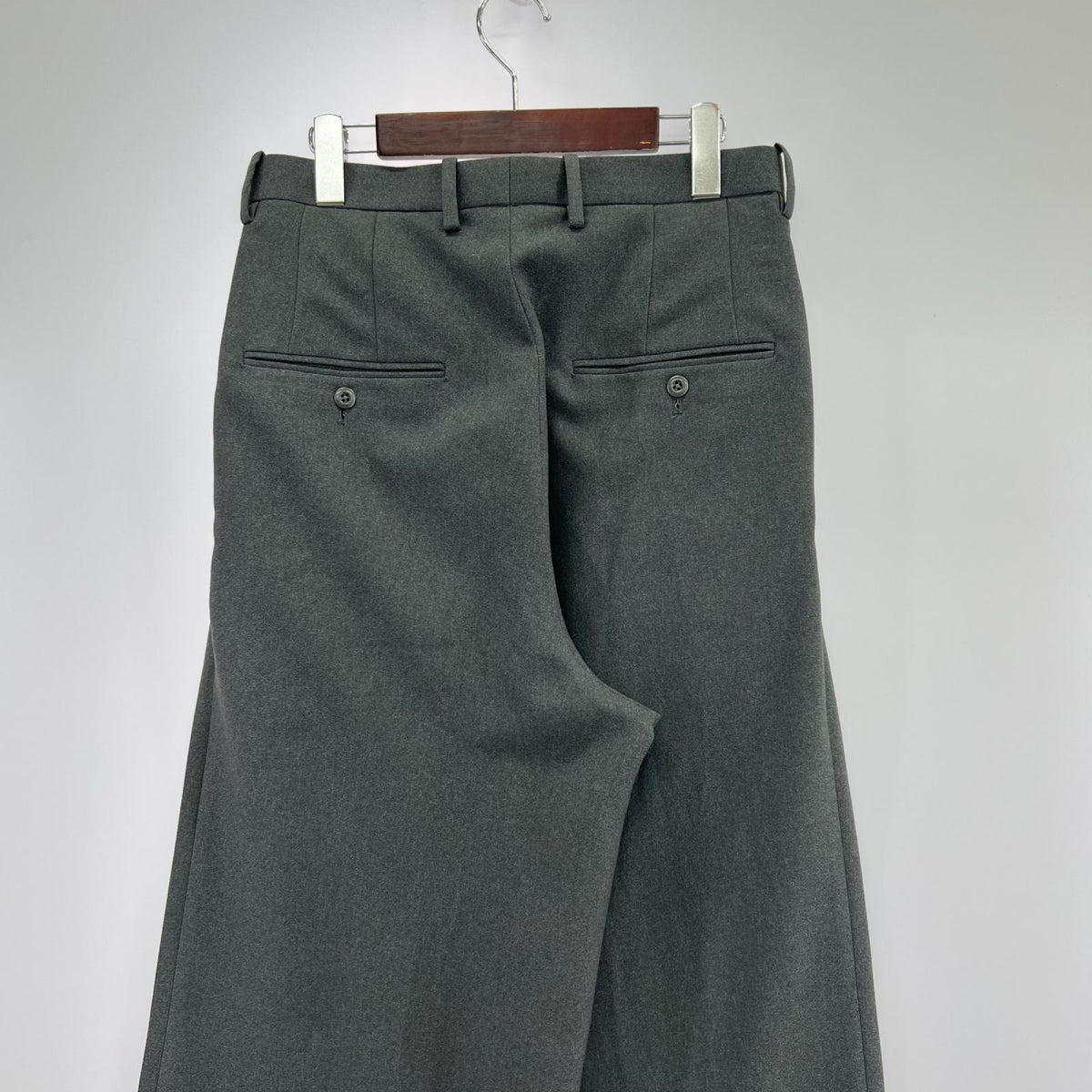 パンツ M’S BRAQUE 25SS Two Tuck Baggy Trousers 36 グレー