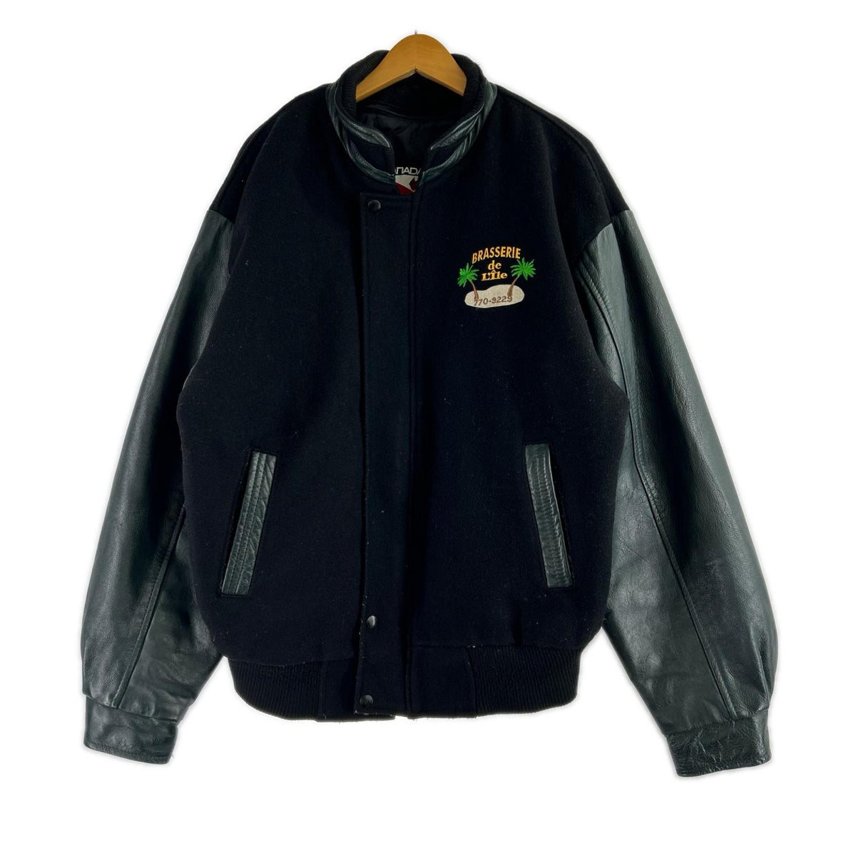 ジャケット 90s CANADA SPORTSWEAR スタジャン BLK ブラック