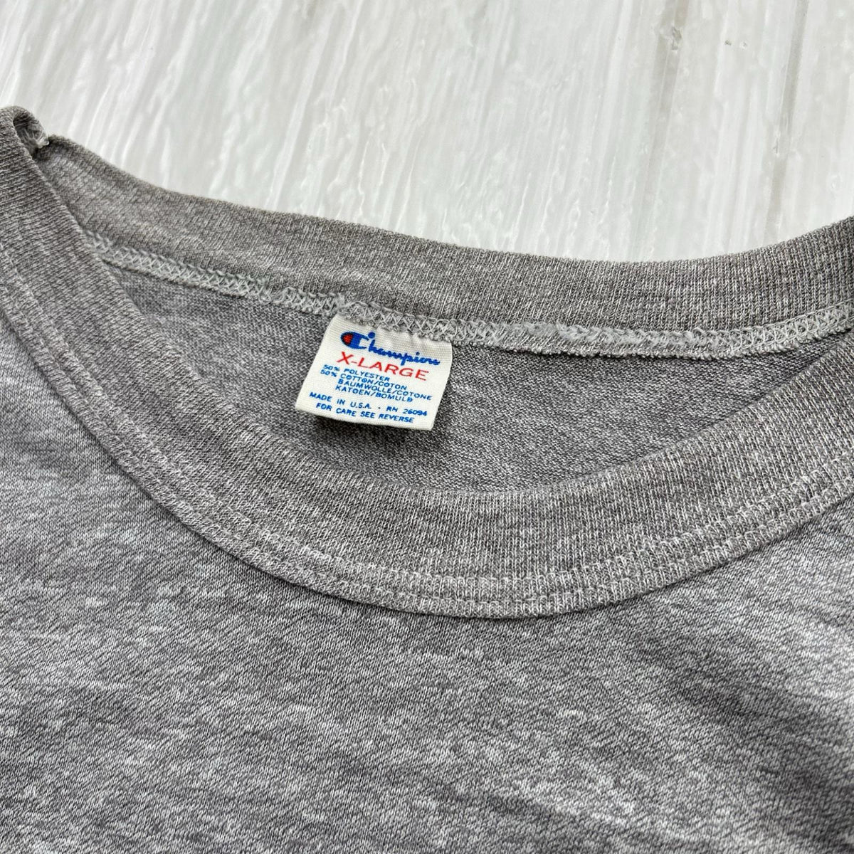 半袖Tシャツ 80s トリコタグ カレッジロゴTee XL 霜降り GRY グレー